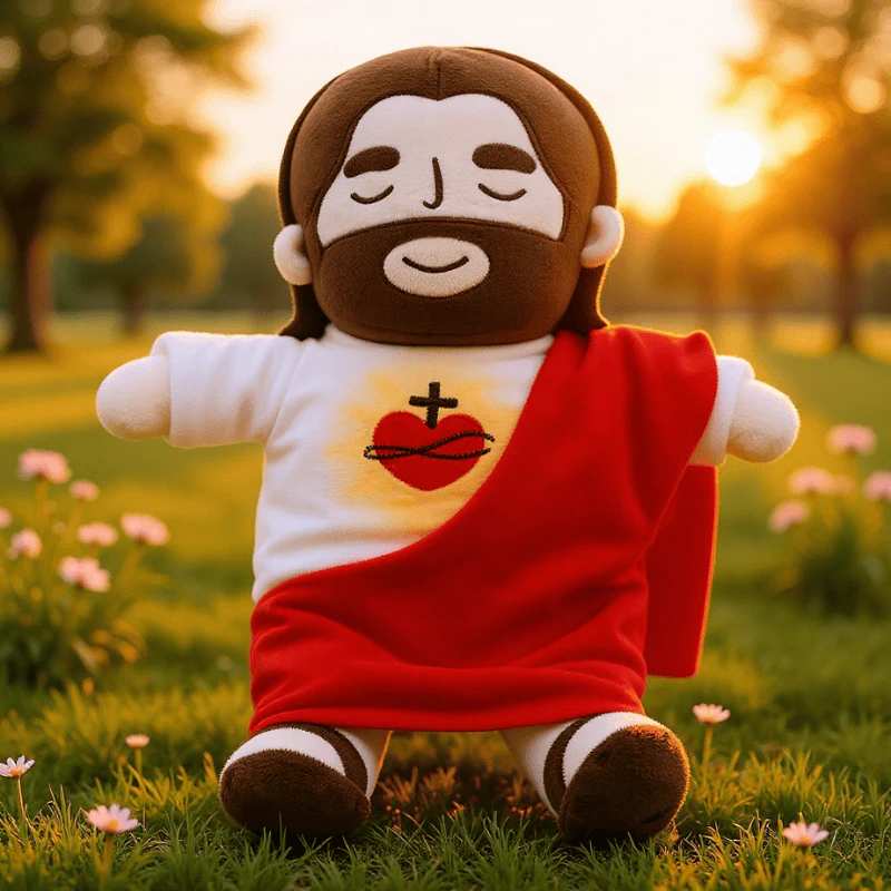 PELUCHE JESUS CON RESPIRACIÓN LUZ ORACION