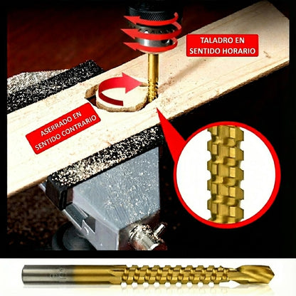 JUEGO DE BROCAS ESCALONADAS TITANIO