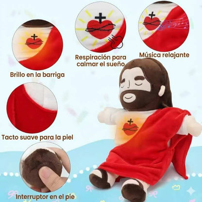 PELUCHE JESUS CON RESPIRACIÓN LUZ ORACION